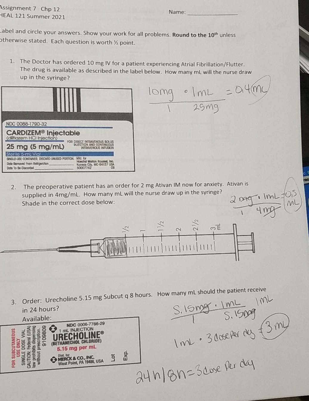 Solved Assignment 7 Chp 12 HEAL 121 Summer 2021 Name: Label | Chegg.com