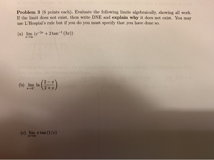 Solved Problem 3 (6 points each). Evaluate the following | Chegg.com