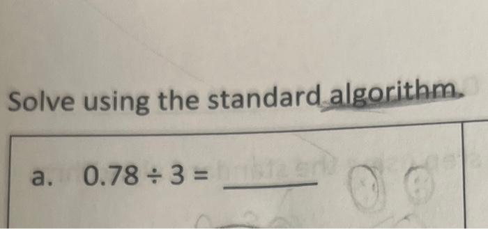 solve using the standard algorithm lesson 9 homework