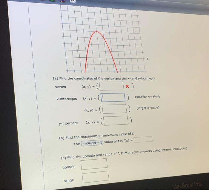 x and y coordinates of vertex calculator