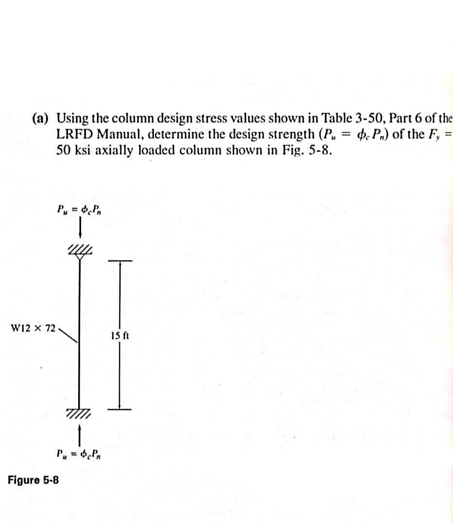 Stress Simple Column Solved (a) Using the column design stress values shown in | Chegg.com