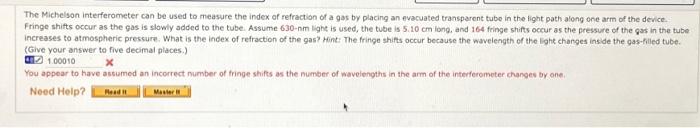 Solved The Michelson interferometer can be used to measure | Chegg.com