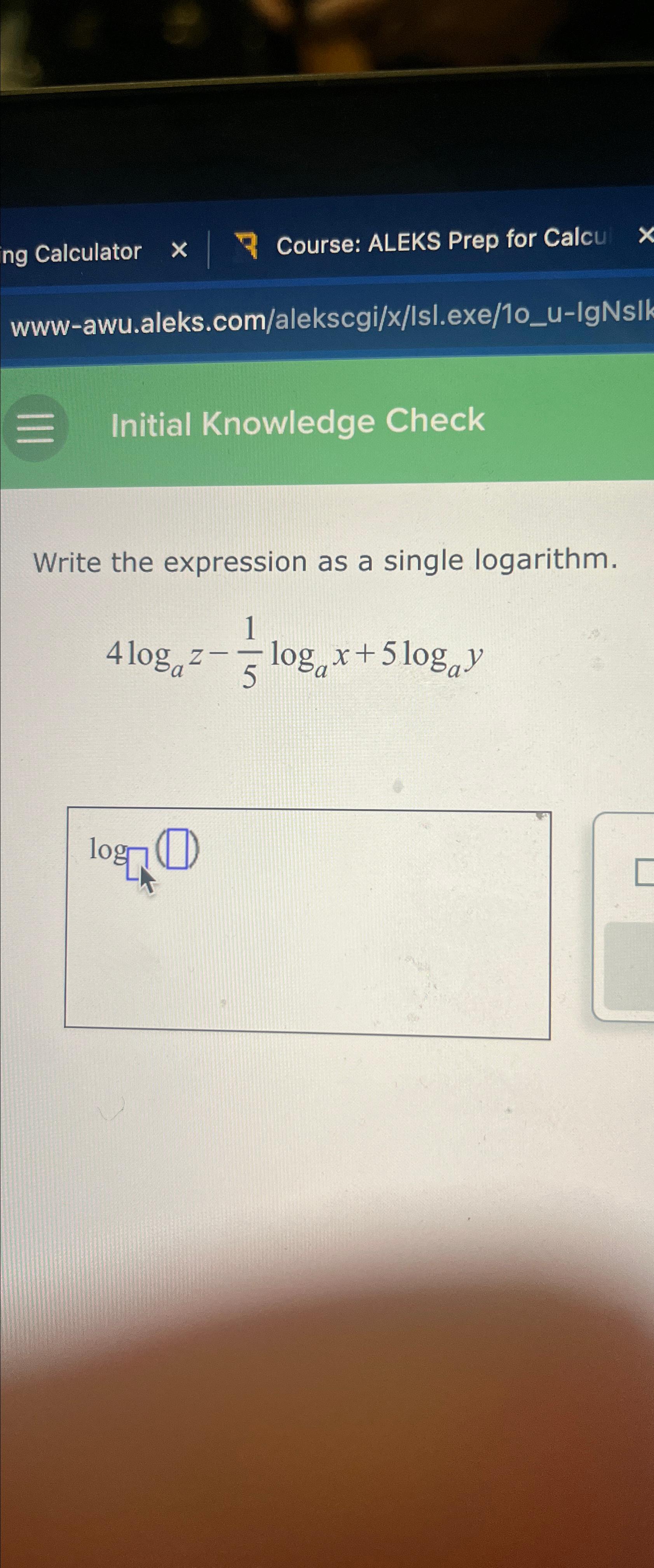 Solved ing CalculatorCourse: ALEKS Prep for | Chegg.com