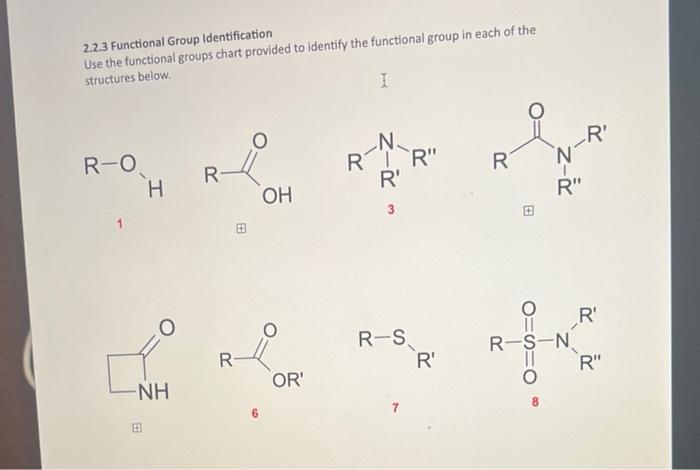 2.2.3 Functional Group Identification Use the | Chegg.com