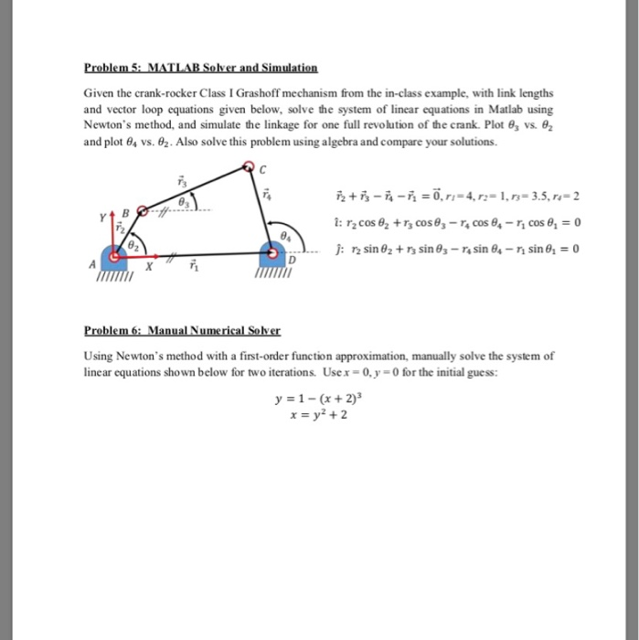 Solved problem 5 matlab solver and simulation given the chegg