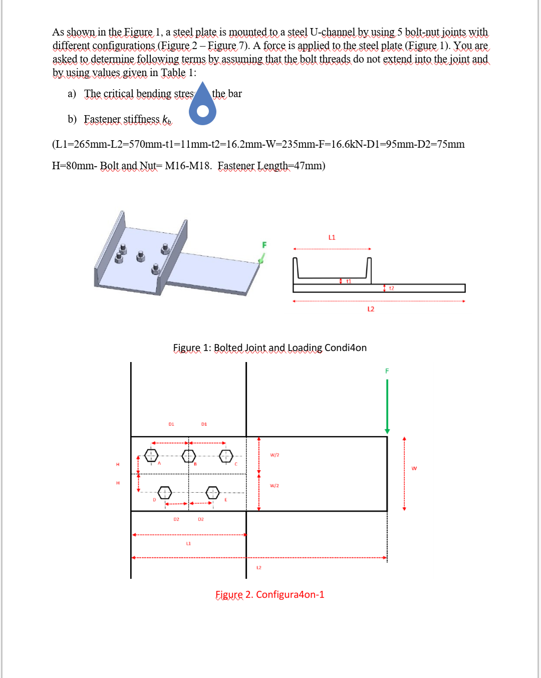 Solved As shown in the Figure 1, a steel plate is mounted to | Chegg.com