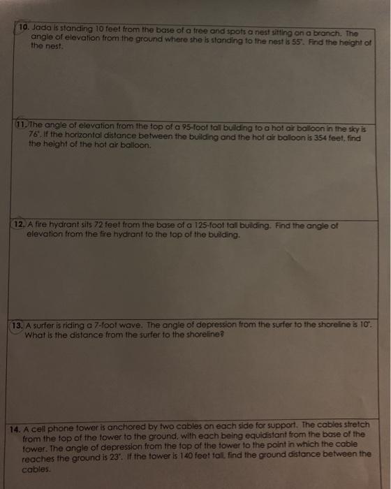 Solved Nome Unit 8 Right Triangles & Trigonometry Homework