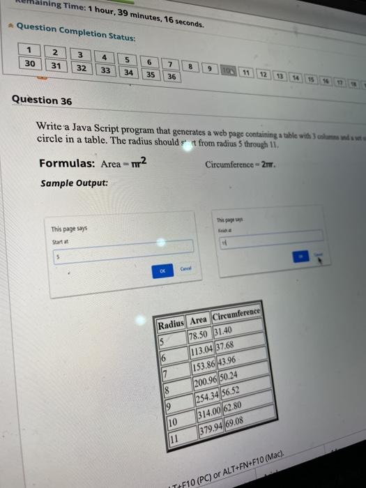 Solved 30 4 33 12 Question 36 Write a JavaScript program | Chegg.com