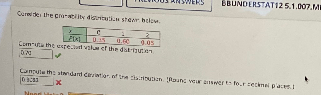 Solved Consider the probability distribution shown | Chegg.com