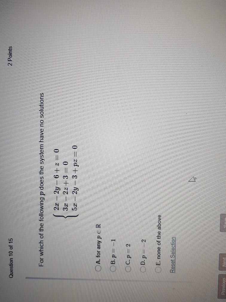 Solved Question 10 of 15 2 Points For which of the following | Chegg.com