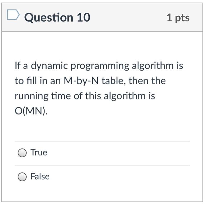 Solved Question 9 1 pts Consider a problem where the | Chegg.com