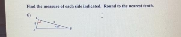 Solved Find the measure of each side indicated. Round to the | Chegg.com