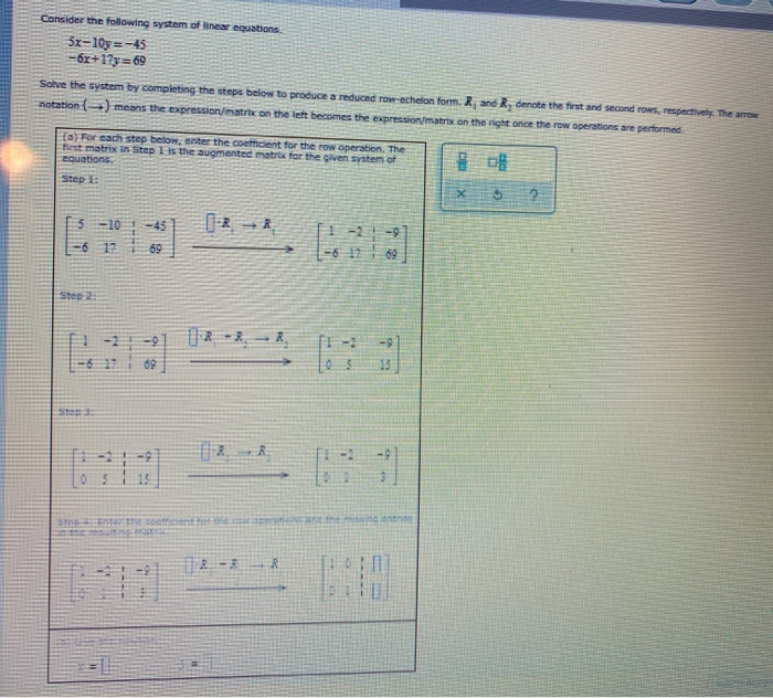 Solved Consider the following system of linear equations | Chegg.com