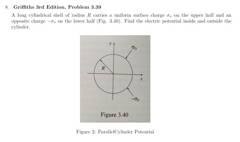Solved 8. Griffiths 3rd Edition, Problem 3.39 A long | Chegg.com