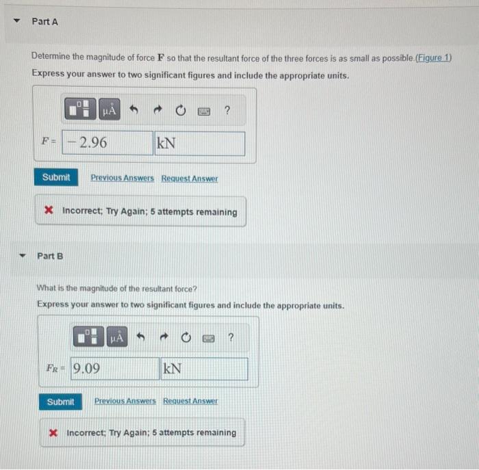 Solved igureDetermine the magnitude of force F so that the | Chegg.com