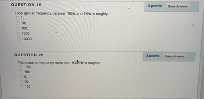Solved Save Answer QUESTION 17 3 points Question 17-20, For | Chegg.com