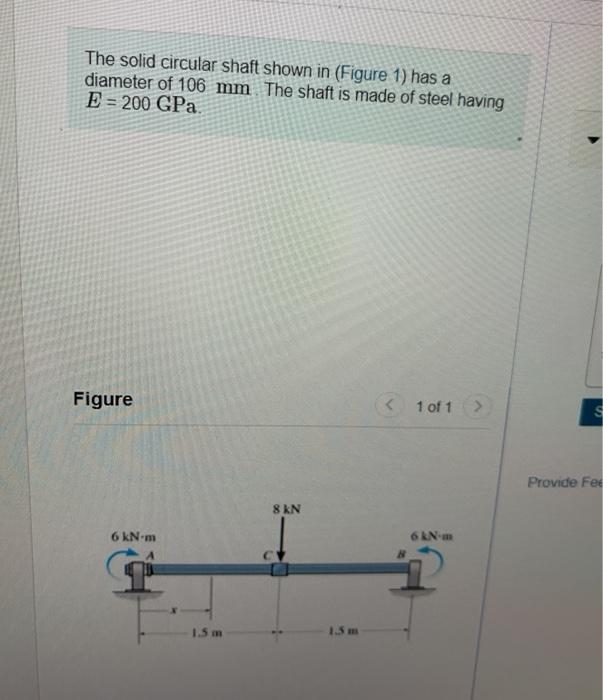 Solved The solid circular shaft shown in (Figure 1) has a | Chegg.com