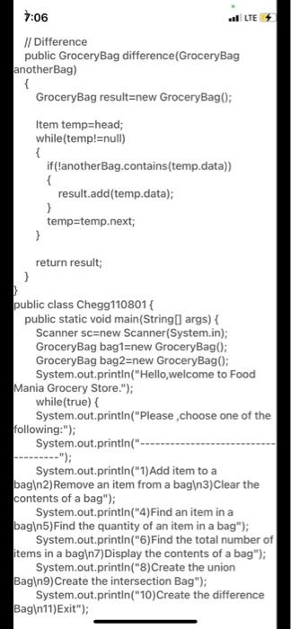 Solved java data structure - the previous hw is in the pics | Chegg.com