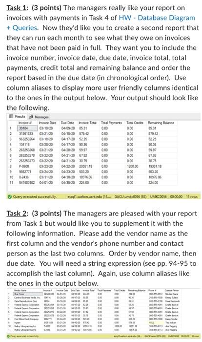 Solved Task 1: (3 points) The managers really like your | Chegg.com