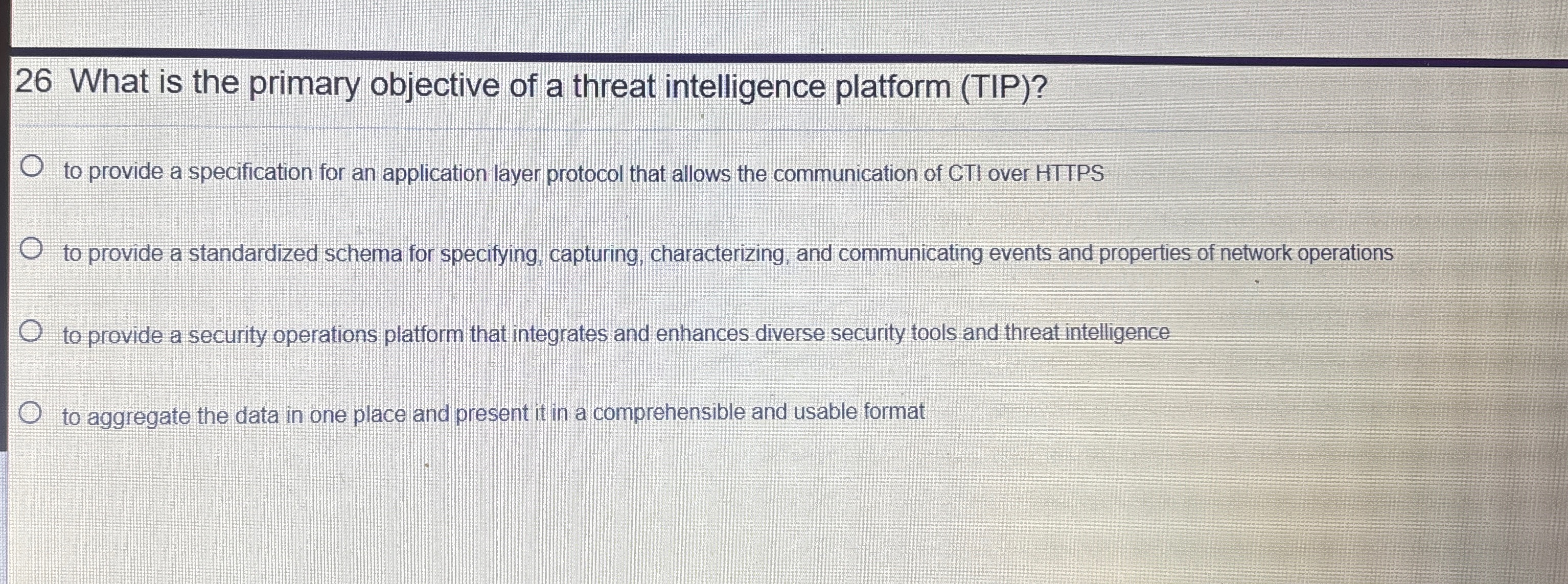 26 ﻿What is the primary objective of a threat | Chegg.com