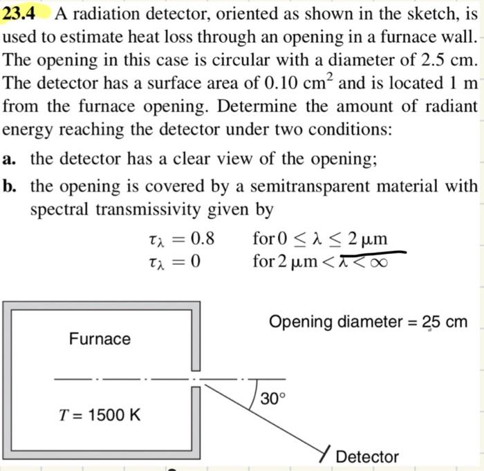 Solved A small radiation detector is used to estimate heat