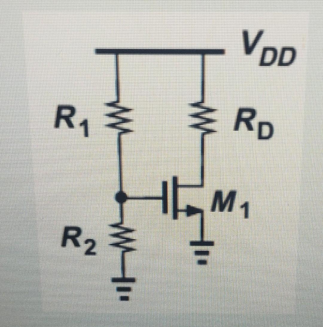 Solved We wish to design the circuit shown below for a drain | Chegg.com