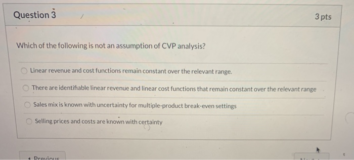 Solved Question 3 3 pts Which of the following is not an | Chegg.com