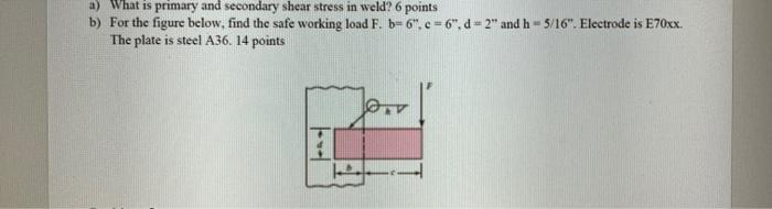 Solved a) What is primary and secondary shear stress in | Chegg.com