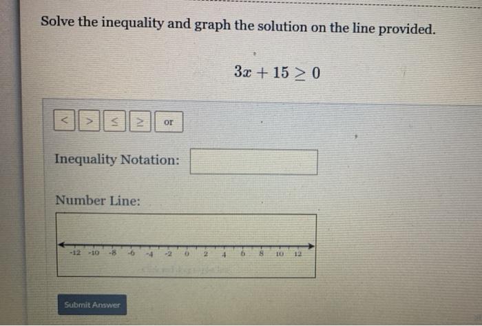 Solved Solve the inequality and graph the solution on the | Chegg.com