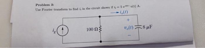 Solved Problem 3: Use Fourier transform to find in the | Chegg.com