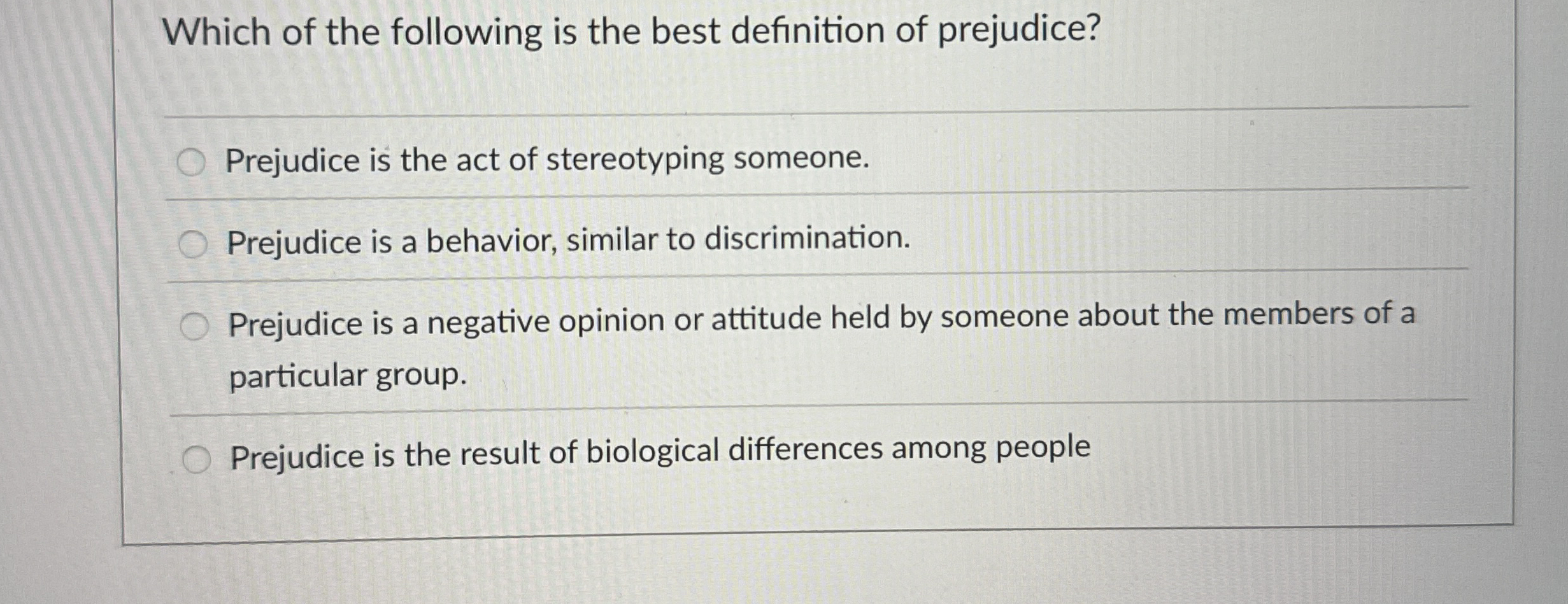 Solved Which of the following is the best definition of