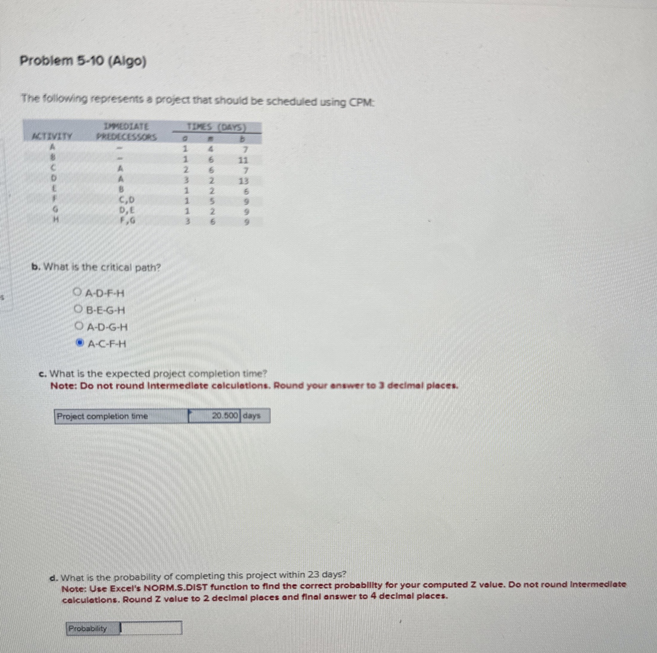 Solved Please solve part D.and show steps as well. | Chegg.com