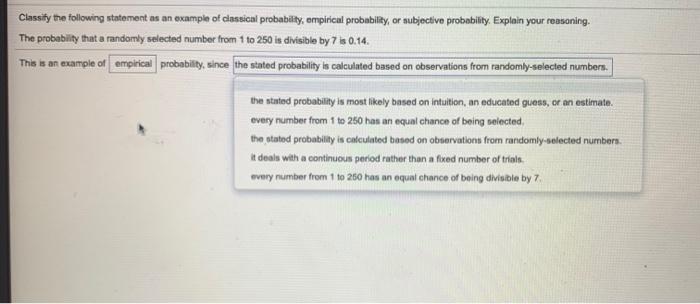 solved-classify-the-following-statement-as-an-example-of-chegg