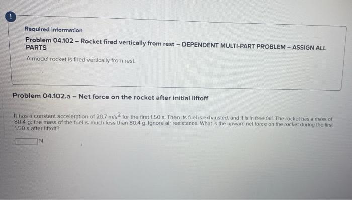 Solved A model rocket is fired vertically from rest. It has | Chegg.com