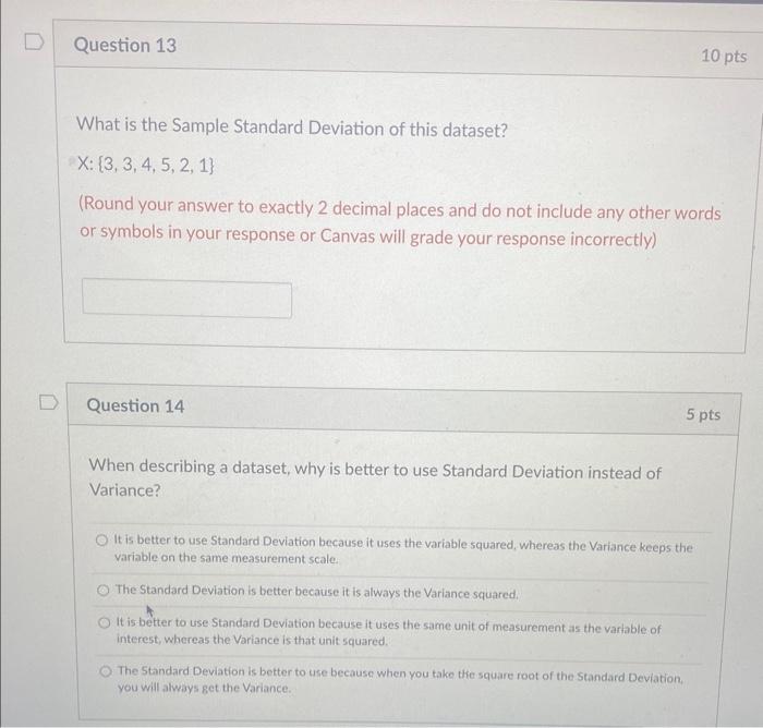 What is the Sample Standard Deviation of this dataset?
\( X:\{3,3,4,5,2,1\} \)
(Round your answer to exactly 2 decimal places