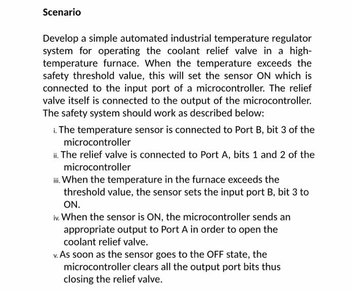 Solved Develop a simple automated industrial temperature