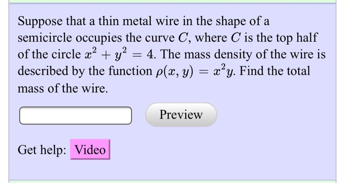 Simple Wire Model Math Solved Suppose that a thin metal wire in the shape of a | Chegg.com
