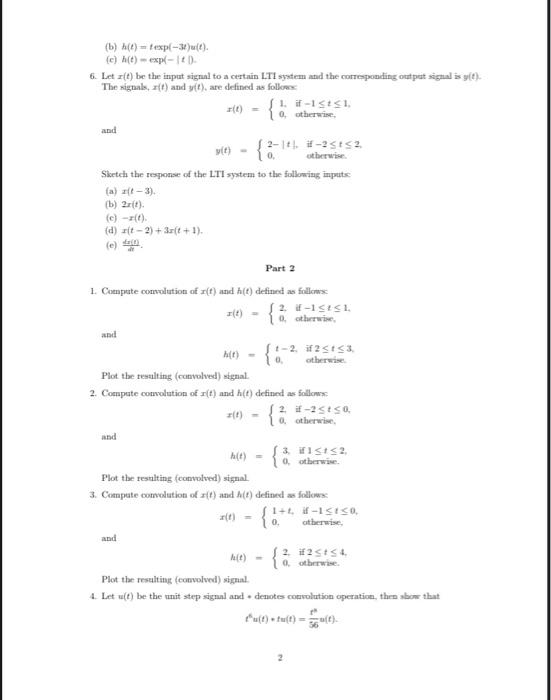 Solved 1. If x(t) and y(t) denote the system input and | Chegg.com