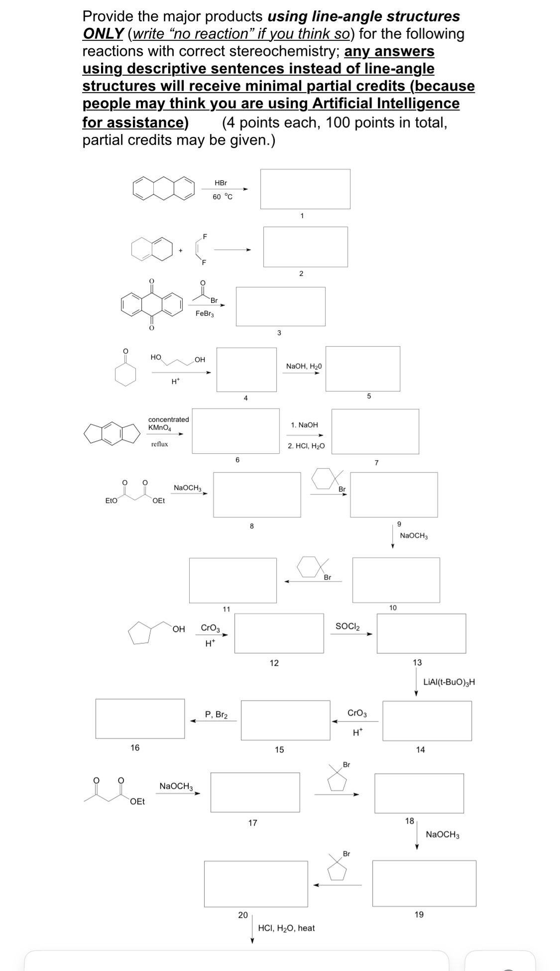 Solved Provide the major products using line-angle | Chegg.com