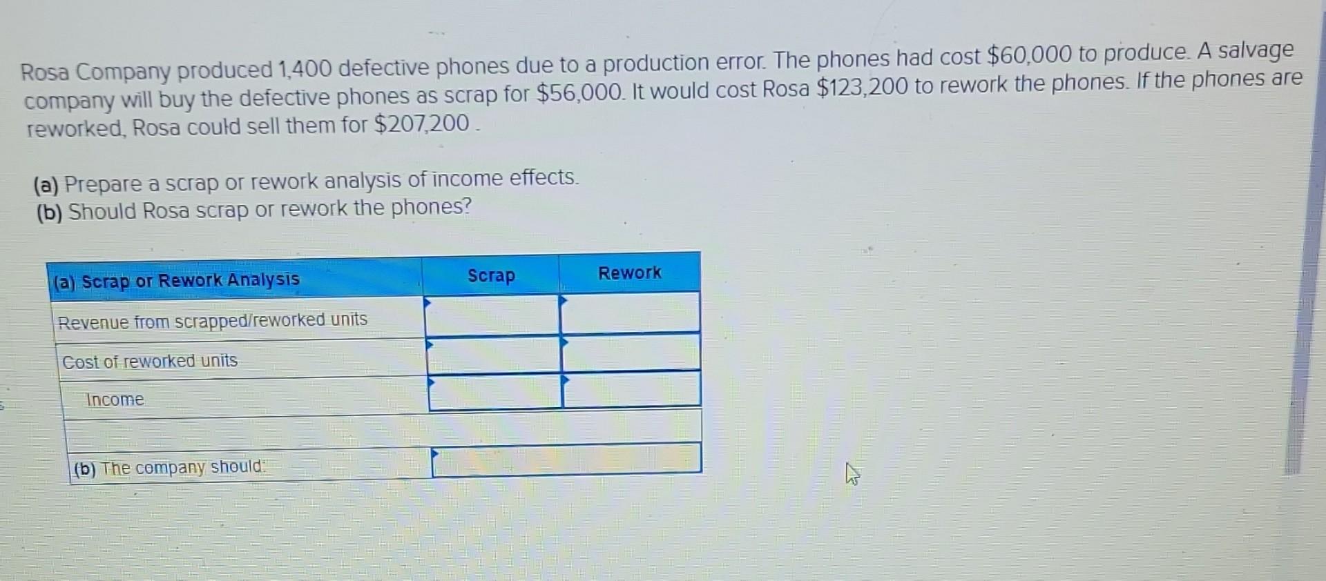 Solved Rosa Company Produced 1,400 Defective Phones Due To A 