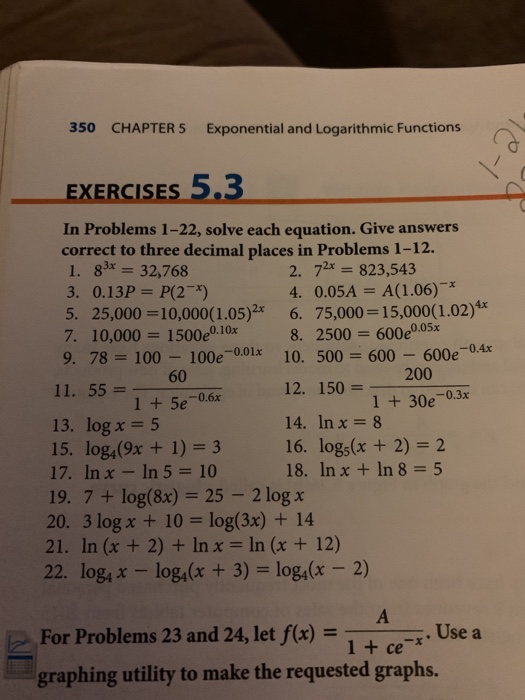 350 Chapter 5 Exponential And Logarithmic Functions Chegg 