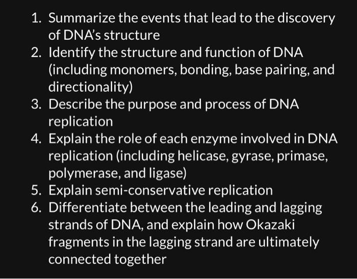 Solved 1. Summarize the events that lead to the discovery of | Chegg.com