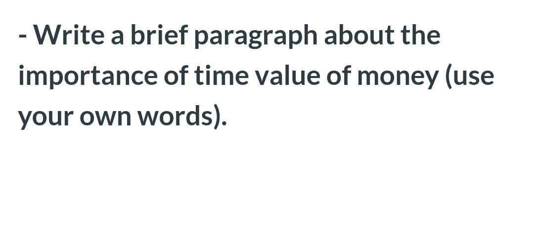 Solved - Write a brief paragraph about the importance of | Chegg.com