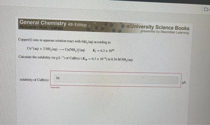 Solved A General Chemistry 4th Edition McQuarrie | Chegg.com