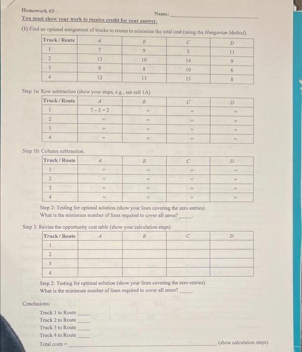 Solved Homework 13 Name: You must show your work to receive | Chegg.com