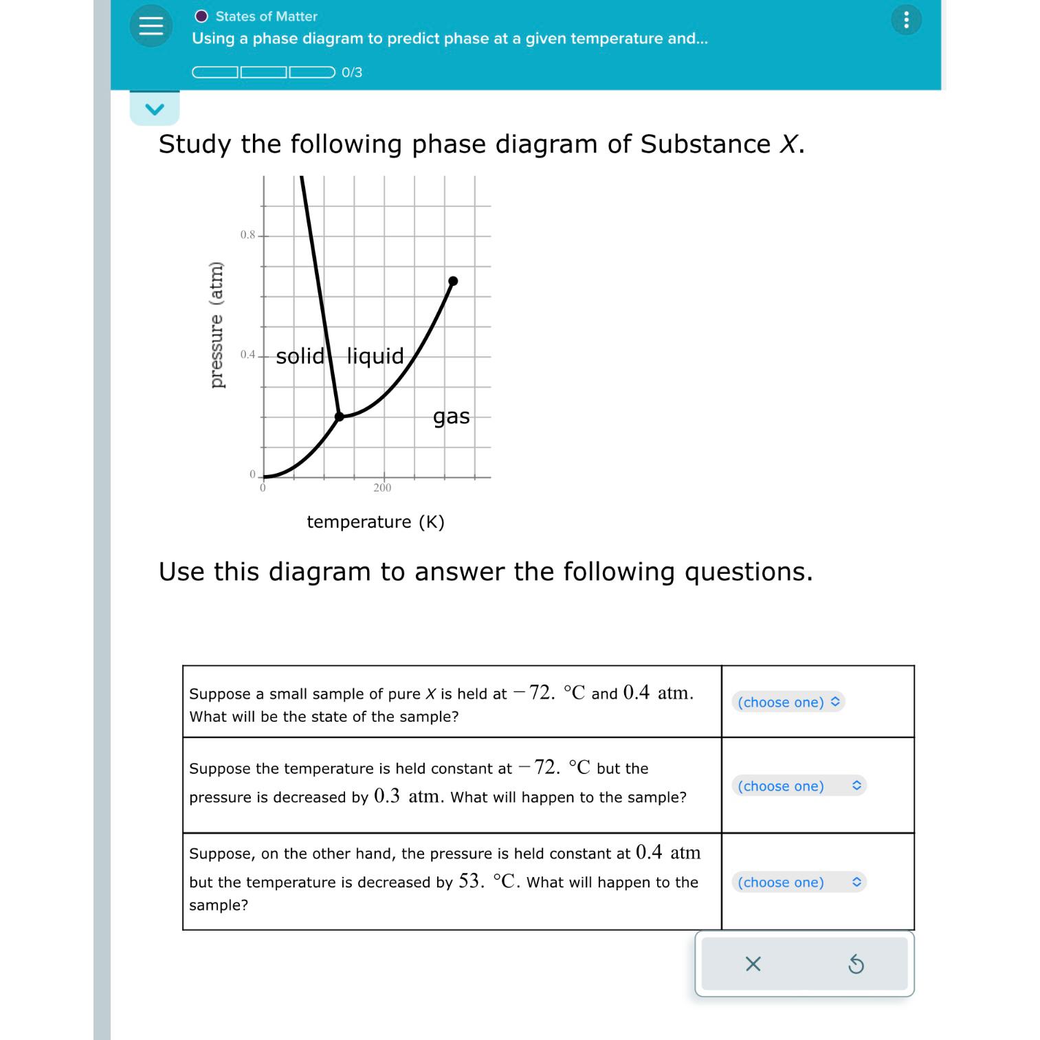 Solved States of MatterUsing a phase diagram to predict | Chegg.com