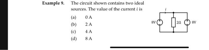 Solved Example 9. The circuit shown contains two ideal | Chegg.com