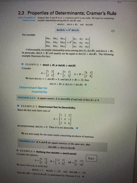 Solved In Exercises 19.-23. decide whether the matrix is | Chegg.com