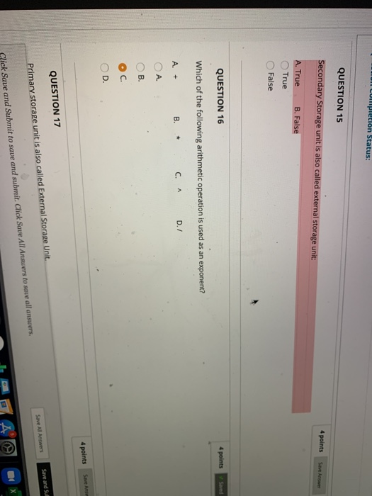 Solved Question Completion Status: QUESTION T A record is a | Chegg.com