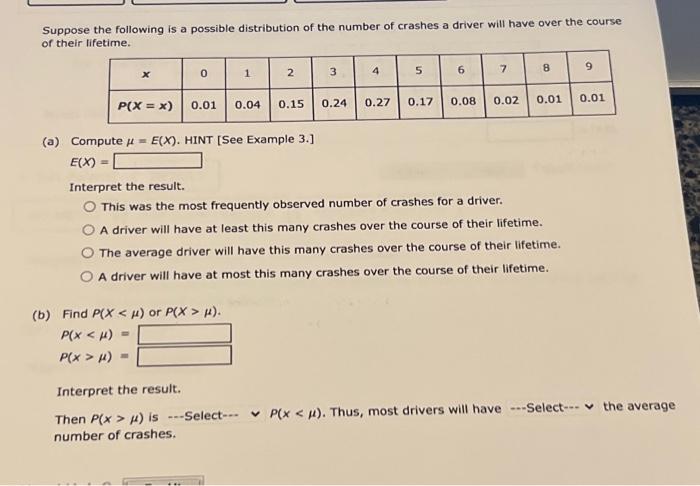 Solved Suppose The Following Is A Possible Distribution Of | Chegg.com